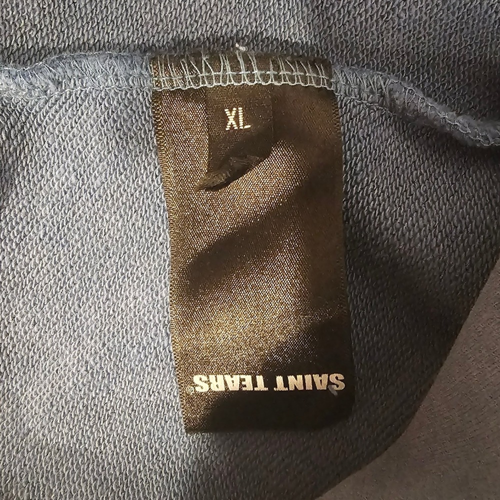 Saint Tears Hoodie‎ Men's Xl Blue Graphic Print Pullover Sweatshirt, Streetwear - Picture 9 of 12